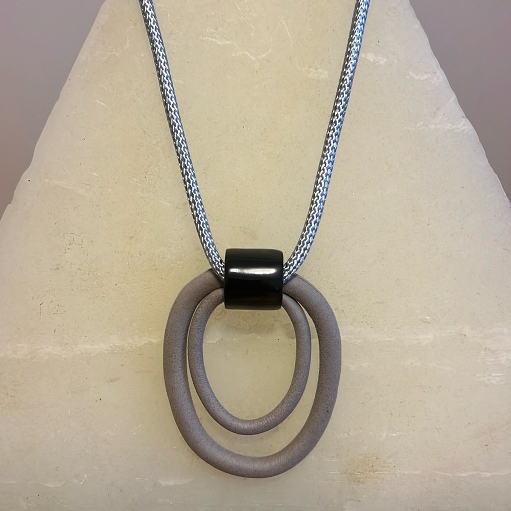 Wearable Art!!! Leather Statement Necklace NWT